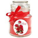 Duftkerze im Glas - Duft-Bild Bonbon klein - 10cm x Ø7cm - Rose
