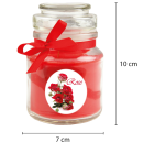 Duftkerze im Glas - Duft-Bild Bonbon klein - 10cm x Ø7 cm - Rose