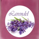 Duftkerze im Glas - Duft-Bild Bonbon klein - 10cm x Ø7cm - Lavendel
