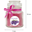 Duftkerze im Glas - Duft-Bild Bonbon klein - 10cm x Ø7 cm - Lavendel