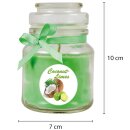 Duftkerze im Glas - Duft-Bild Bonbon klein - 10cm x Ø7cm - Coconut - Limes