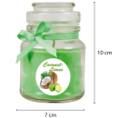 Duftkerze im Glas - Duft-Bild Bonbon klein - 10cm x Ø7 cm - Coconut - Limes