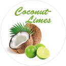 Duftkerze im Glas - Duft-Bild Bonbon klein - 10cm x Ø7cm - Coconut - Limes