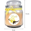 Duftkerze im Glas - Duft-Bild Bonbon mittel - 13cm x Ø9cm - Vanille