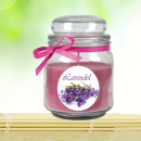 Duftkerze im Glas - Duft-Bild Bonbon mittel - 13cm x Ø9 cm - Lavendel