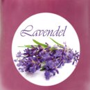Duftkerze im Glas - Duft-Bild Bonbon mittel - 13cm x Ø9cm - Lavendel