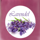 Duftkerze im Glas - Duft-Bild Bonbon mittel - 13cm x Ø9 cm - Lavendel