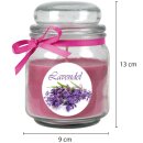 Duftkerze im Glas - Duft-Bild Bonbon mittel - 13cm x Ø9cm - Lavendel