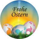Duftkerze im Glas - Frohe Ostern Bonbon groß - 16cm x Ø10cm - Lavendel (Ostereier)