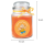 Duftkerze Bonbon-Glas im Design: Comic, Honigmelone ( Orange ) - 500g