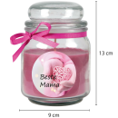 Duftkerze Bonbon-Glas im Design: Muttertag, Lavendel ( Lila ) - 300g