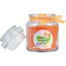 Duftkerze Bonbon-Glas im Design: Vatertag, Honigmelone (Orange) - 120g
