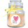 Duftkerze Bonbon-Glas im Design: Herzen, Vanille ( Gelb ) - 120g