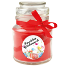Duftkerze Bonbon-Glas im Design: Geburtstag, Rose ( Rot )...