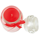 Duftkerze Bonbon-Glas im Design: Geburtstag, Rose ( Rot ) - 120g