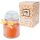 Duftkerze Bonbon-Glas im Design: Geburtstag, Honigmelone (Orange) - 120g