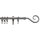 Gardinenstange Set - Roma silber 70-130cm