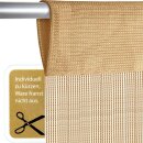Fadengardine 56 x 185cm, Fadenvorhang für Wohnwagen Gold plus Gardinenstange