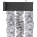 Flauschvorhang Insektenschutz mit wohnlicher Optik Meliert hellgrau - weiß 80x185 cm