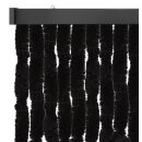Flauschvorhang Insektenschutz mit wohnlicher Optik Unistreifen schwarz 80x185 cm