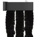 Flauschvorhang Insektenschutz mit wohnlicher Optik Unistreifen schwarz 80x185 cm
