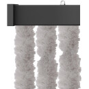 Flauschvorhang Insektenschutz mit wohnlicher Optik Unistreifen grau 80x185 cm