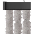 Flauschvorhang 80x185cm Unistreifen grau
