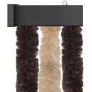 Flauschvorhang Insektenschutz mit wohnlicher Optik Unistreifen beige - braun 80x200 cm