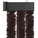 Flauschvorhang Insektenschutz mit wohnlicher Optik Unistreifen braun 80x200 cm