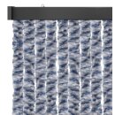 Flauschvorhang Insektenschutz mit wohnlicher Optik Meliert blau - weiß - silber 80x220 cm