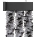 Flauschvorhang Insektenschutz mit wohnlicher Optik Meliert schwarz - grau - weiß 80x220 cm