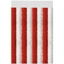 Flauschvorhang 80x220cm Unistreifen rot - weiß