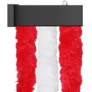 Flauschvorhang 80x220cm Unistreifen rot - weiß
