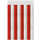 Flauschvorhang 80x220 cm Unistreifen rot - weiß
