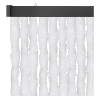 Flauschvorhang Insektenschutz mit wohnlicher Optik Unistreifen weiß 80x220 cm