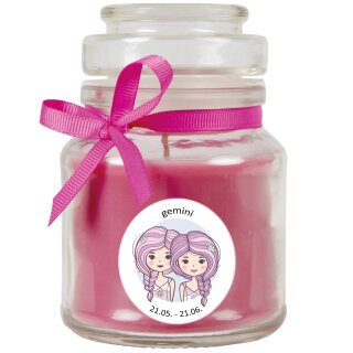 Duftkerze im Glas - Sternzeichen (Lavendel) 120gr - 30 Stunden - Zwillinge