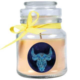 Duftkerze im Glas - Sternzeichen (Vanille) 120gr - 30 Stunden - Stier