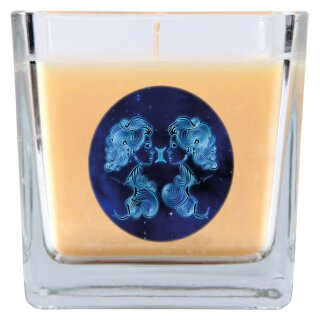 Duftkerze im Glas - Sternzeichen (Vanille) 190gr - 50 Stunden - Zwillinge