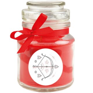 Duftkerze im Glas - Sternzeichen (Rose) 120gr - 30 Stunden - Schütze