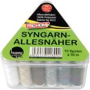 Nähgarn - BOX, Allesnäher, 15 Stück à 30m (0,60 EUR / 100 Meter)