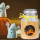 Duftkerze im Glas - Halloween Creme - Bonbon 500gr ( 110h )
