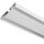 Vorhangschiene Aluminium - weiß 1/2-Lauf 120cm