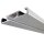 Vorhangschiene Aluminium - silber 1/2-Lauf 90cm