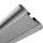 Vorhangschiene Aluminium - silber 1/2-Lauf 90 cm