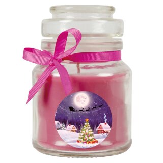 Duftkerze im Glas - Weihnachten Lila - Bonbon 120gr (30h)