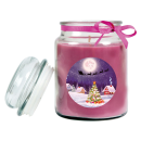 Duftkerze im Glas - Weihnachten Lila - Bonbon 500gr ( 110h )