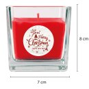 Duftkerze im Glas - Weihnachten Rot - Bonbon 190gr (50h)