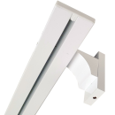 Vorhangschiene Aluminium ( inkl. Wandträger ) Weiß "1 Lauf" 90cm