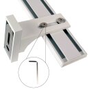 Vorhangschiene Aluminium (inkl. Wandträger) Weiß "1 Lauf" 120cm