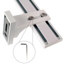 Vorhangschiene Aluminium (inkl. Wandträger) Weiß "1 Lauf" 210cm (90cm + 120cm)